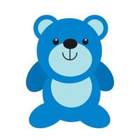 Blau Teddy Bär Spielzeug Symbol vektor