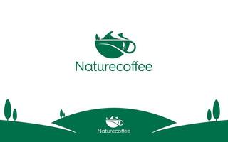 natürlich Cafe Kaffee und Bar modern Logo Vektor