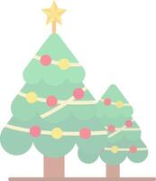 Weihnachten Baum eben Licht Symbol vektor