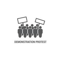 vektor platt design illustration av demonstration protest begrepp.