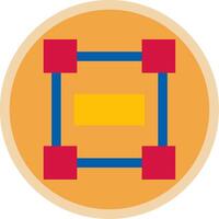 Rechteck Rahmen eben multi Kreis Symbol vektor