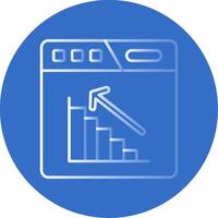 Bar Diagramm Gradient Linie Kreis Symbol vektor