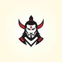 Logo Samurai Illustration Charakter vektor