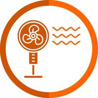 Sockel Ventilator Glyphe Orange Kreis Symbol vektor