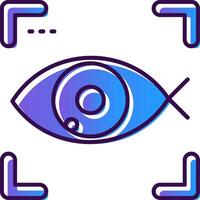 Fisch Auge Gradient gefüllt Symbol vektor