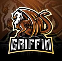 griffin esport maskot logo design vektor