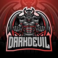 Dark Devil Esport Maskottchen Logo-Design vektor