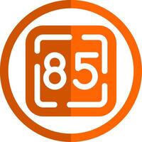 achtzig fünf Glyphe Orange Kreis Symbol vektor