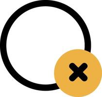löschen Kreis gehäutet gefüllt Symbol vektor