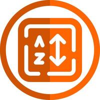 alphabetisch bestellen Glyphe Orange Kreis Symbol vektor