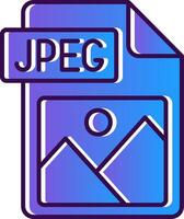 jpg Datei Format Gradient gefüllt Symbol vektor