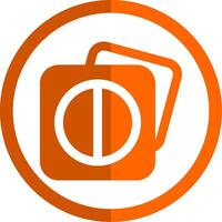 bild slingor glyf orange cirkel ikon vektor