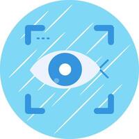 Fisch Auge eben Blau Kreis Symbol vektor