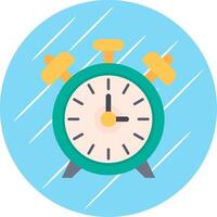 Alarm Uhr eben Blau Kreis Symbol vektor