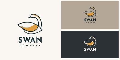 Schwan Logo Firmenvorlagendesign vektor