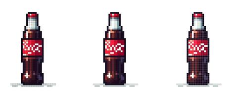 Vektor Pixel Symbol von trinken Flasche auf Weiß Hintergrund