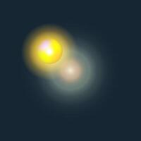 sol- förmörkelse. vektor illustration av en sol- förmörkelse på en mörk bakgrund.