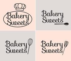 Bäckerei Logo einstellen vektor