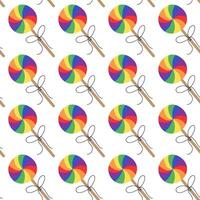 lgbt nahtlos Muster mit Lutscher. Vektor Illustration zum das Monat von Stolz. Regenbogen Flagge.