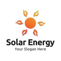 Solar- Energie Logo Design mit modern Konzept. einfach und modern Sonne Vektor Illustration