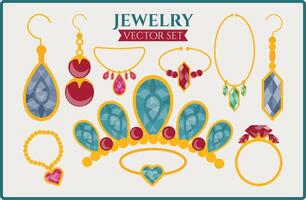 elegant Schmuck Illustration Vektor einstellen