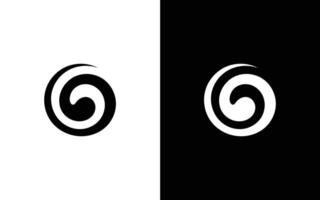 minimalistisk brev o vrida vektor logotyp. modern spiral vektor logotyp. abstrakt spiral.