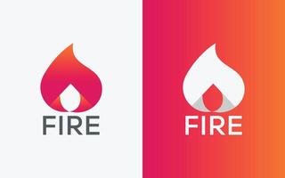 minimalistisch Feuer Flamme Vektor Logo. modern bunt Lagerfeuer Vektor Logo. abstrakt bunt Feuer Logo