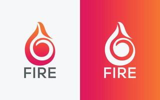 minimalistisch Feuer Flamme Vektor Logo. modern bunt Lagerfeuer Vektor Logo. abstrakt bunt Feuer Logo