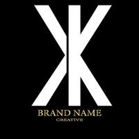xk Brief branding Logo Design mit ein Blatt.. vektor