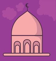 einfach Moschee Vektor Illustration Symbol von Gelassenheit und Vertrauen