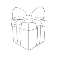 ein beschwingt Geschenk Box geschmückt mit ein Bogen, fügt hinzu ein berühren von Eleganz und Fest zu das Paket. perfekt zum irgendein Besondere Gelegenheit oder Feier vektor