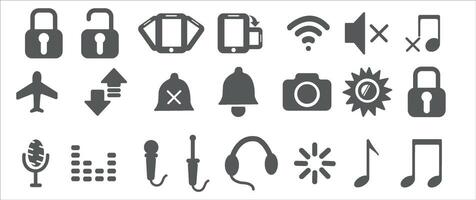 Smartphone Symbole, Handy, Mobiltelefon Telefon Symbol Satz, Smartphone alle Symbole Vektor Illustration
