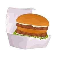 illustration av burger vektor
