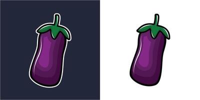 Aubergine Vektor Illustration Design