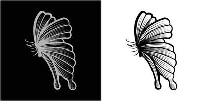 Schmetterling Vektor Linie Kunst Design