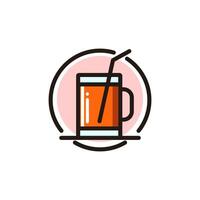 einfach trinken kalt Getränke Cafe Kneipe Bar Logo vektor