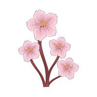 illustration av körsbär blomma vektor