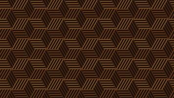 abstrakt geometrisk vektor mönster. lyx geometrisk bakgrund med brun Färg. sömlös choklad brun hexagoner med Ränder mönster vektor