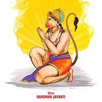 hanuman jayanti festival av Indien firande bakgrund vektor