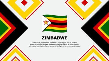 zimbabwe flagga abstrakt bakgrund design mall. zimbabwe oberoende dag baner tapet vektor illustration. zimbabwe oberoende dag