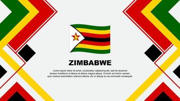 zimbabwe flagga abstrakt bakgrund design mall. zimbabwe oberoende dag baner tapet vektor illustration. zimbabwe baner