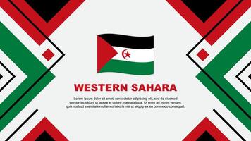 Western Sahara Flagge abstrakt Hintergrund Design Vorlage. Western Sahara Unabhängigkeit Tag Banner Hintergrund Vektor Illustration. Western Sahara Illustration