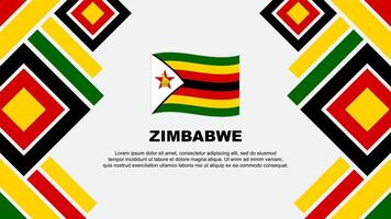 Zimbabwe Flagge abstrakt Hintergrund Design Vorlage. Zimbabwe Unabhängigkeit Tag Banner Hintergrund Vektor Illustration. Zimbabwe