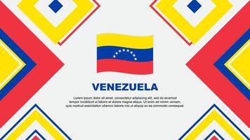 Venezuela Flagge abstrakt Hintergrund Design Vorlage. Venezuela Unabhängigkeit Tag Banner Hintergrund Vektor Illustration. Venezuela Unabhängigkeit Tag