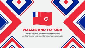 wallis och futuna flagga abstrakt bakgrund design mall. wallis och futuna oberoende dag baner tapet vektor illustration. wallis och futuna oberoende dag