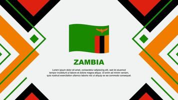 Sambia Flagge abstrakt Hintergrund Design Vorlage. Sambia Unabhängigkeit Tag Banner Hintergrund Vektor Illustration. Sambia Illustration