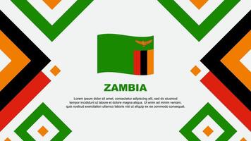 zambia flagga abstrakt bakgrund design mall. zambia oberoende dag baner tapet vektor illustration. zambia oberoende dag