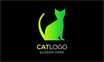 ai generiert Katze Tier Haustier Symbol Maskottchen Logo Design minimalistisch modern Symbol Idee Vorlage vektor