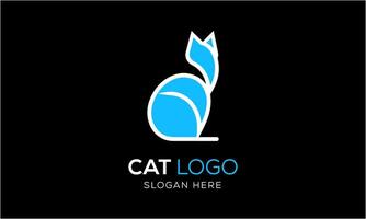 ai generiert Katze Tier Haustier Symbol Maskottchen Logo Design minimalistisch modern Symbol Idee Vorlage vektor