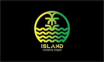 ai generiert Insel natürlich Himmel Vektor Symbol Logo Design minimalistisch modern